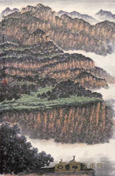 汤知辛 甲申（2004年）作 太行秋深 镜心 70×46.3cm